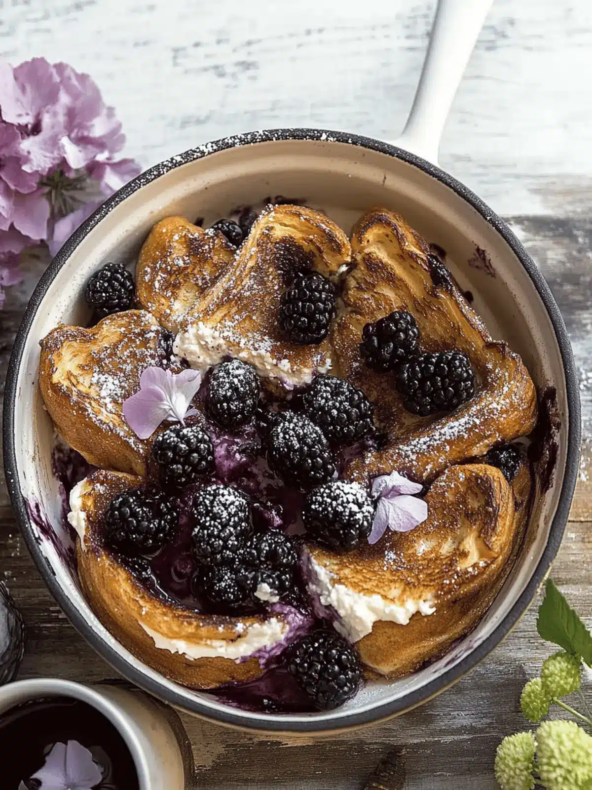 Baked Blackberry Ricotta French Toast