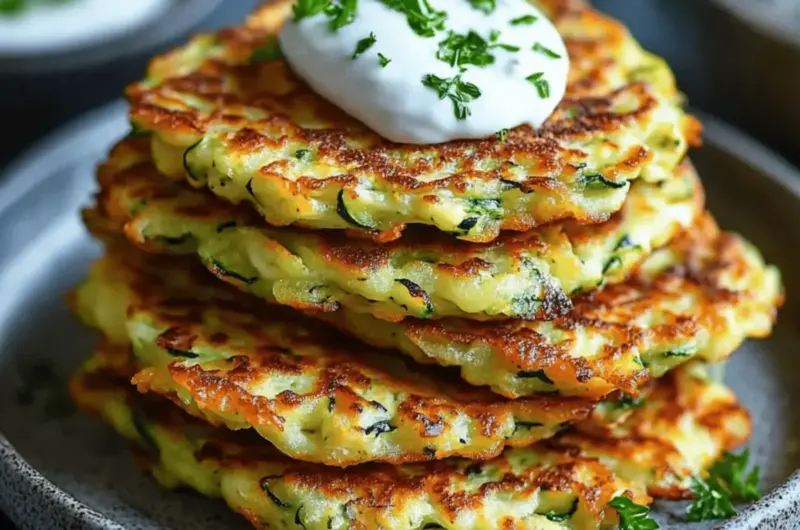 Crispy Zucchini Fritters – High Protein