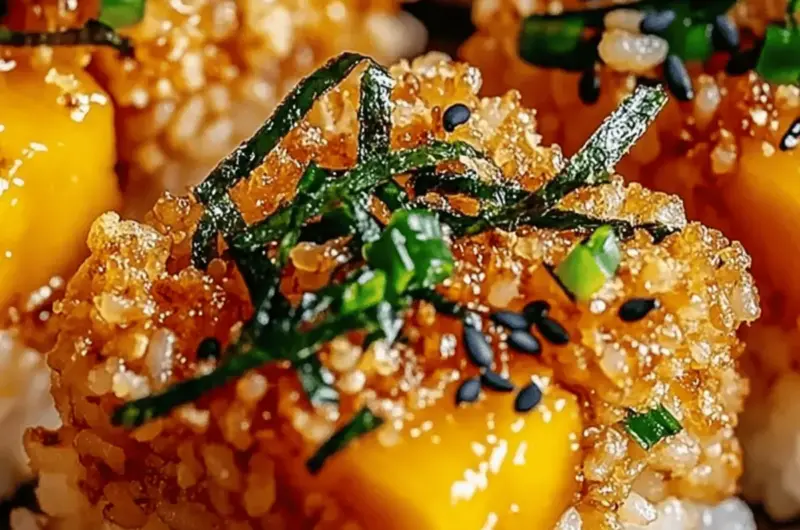 Swicy Mango Crispy Rice Sushi