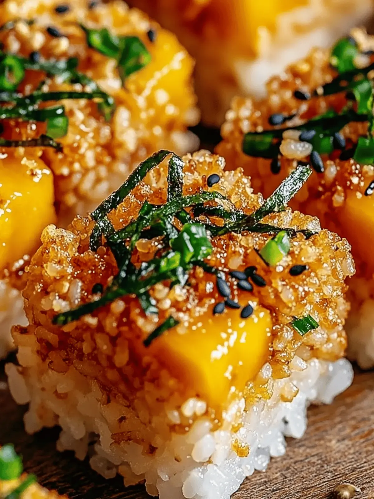 Swicy Mango Crispy Rice Sushi