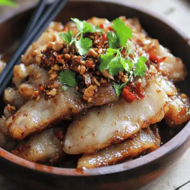 Pork Belly with Spicy Garlic Sauce