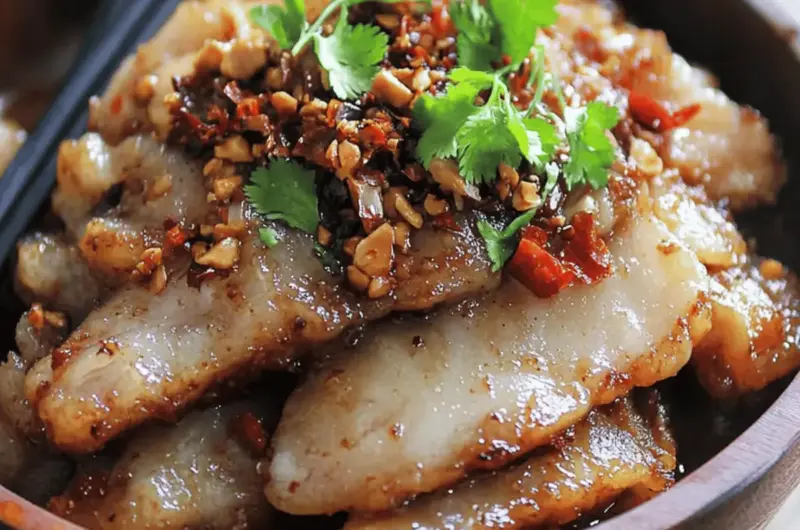 Pork Belly with Spicy Garlic Sauce