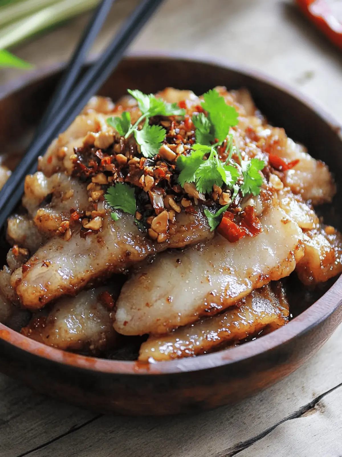 Pork Belly with Spicy Garlic Sauce