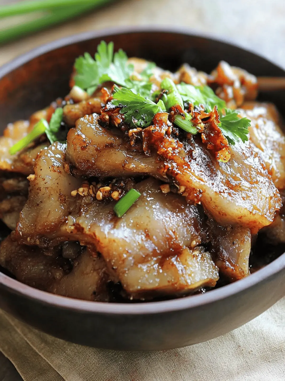 Pork Belly with Spicy Garlic Sauce