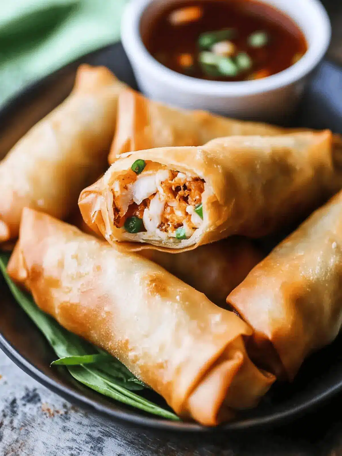 Crab Rangoon Egg Rolls