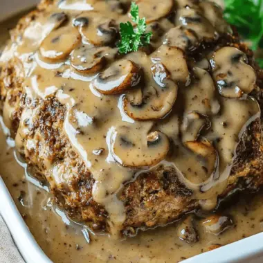Meatloaf with Mushroom Gravy