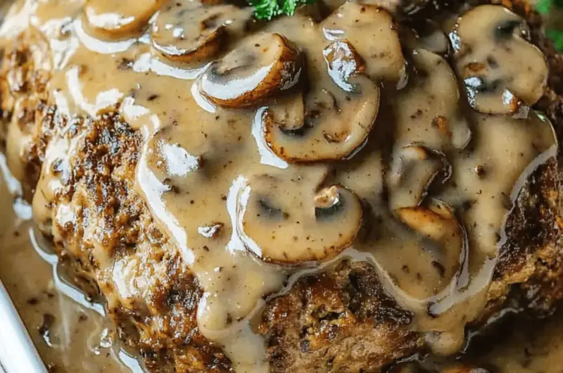 Meatloaf with Mushroom Gravy