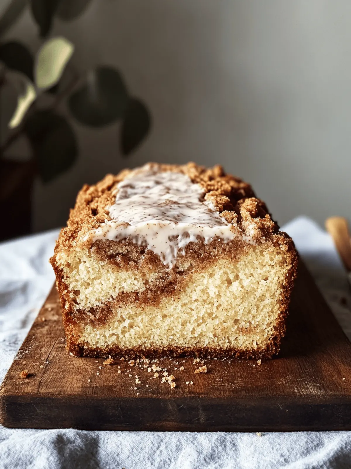 Brown Butter Cinnamon Swirl Crumb Loaf