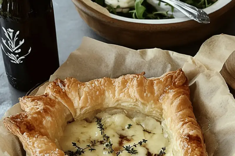 Honey Thyme Gruyère Baked in Puff Pastry