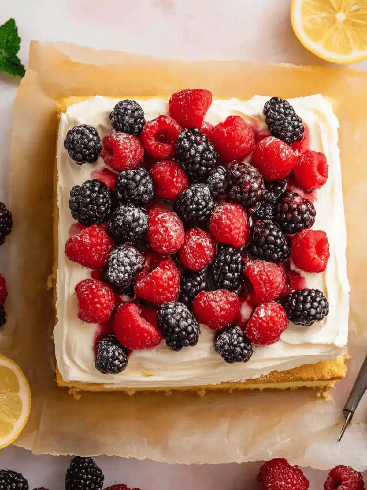 Lemon Berry Mascarpone Cake