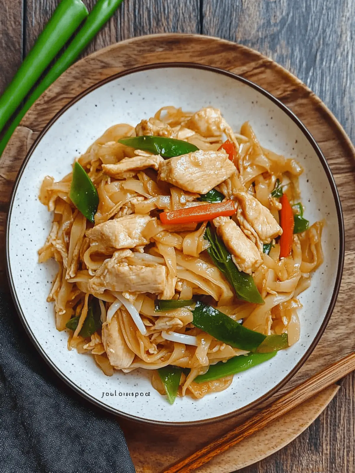 Chicken Chow Fun ( Chicken Fried Rice Noodles)