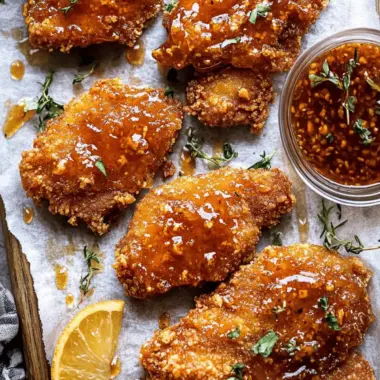 Baked Crunchy Hot Honey Chicken