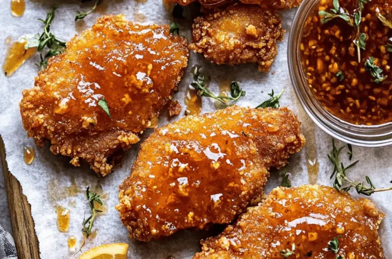 Baked Crunchy Hot Honey Chicken