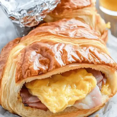 Easy Croissant Breakfast Sandwiches