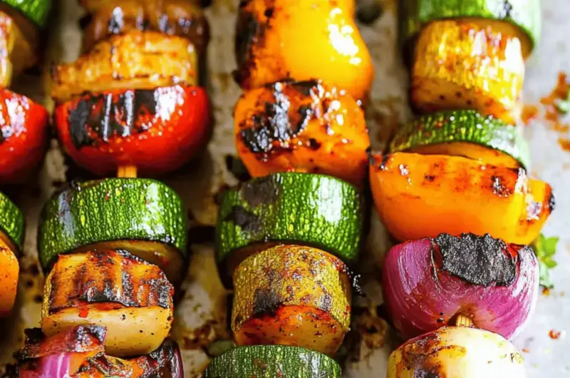 Grilled Vegetable Kabobs with Fajita Butter