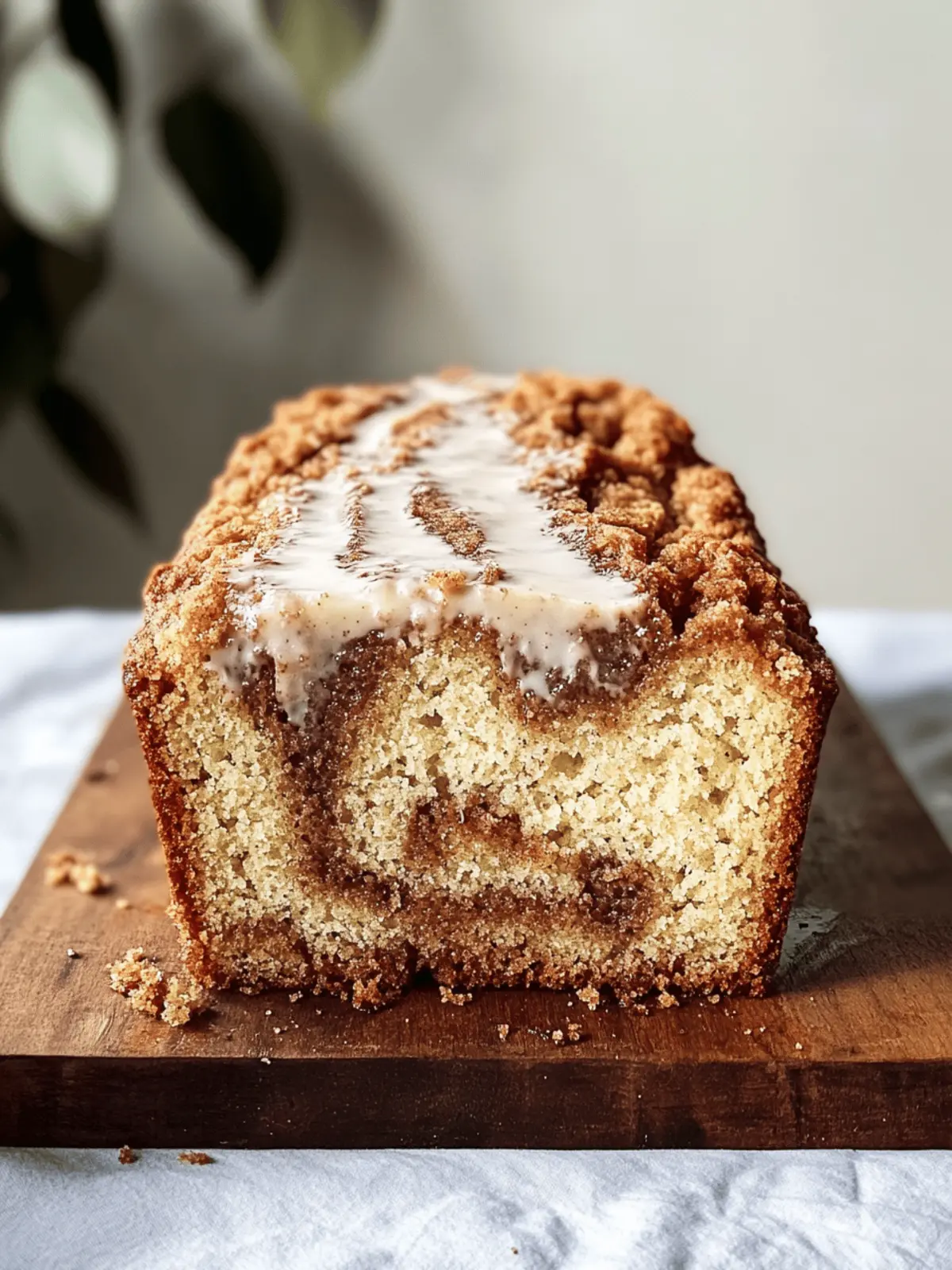 Brown Butter Cinnamon Swirl Crumb Loaf