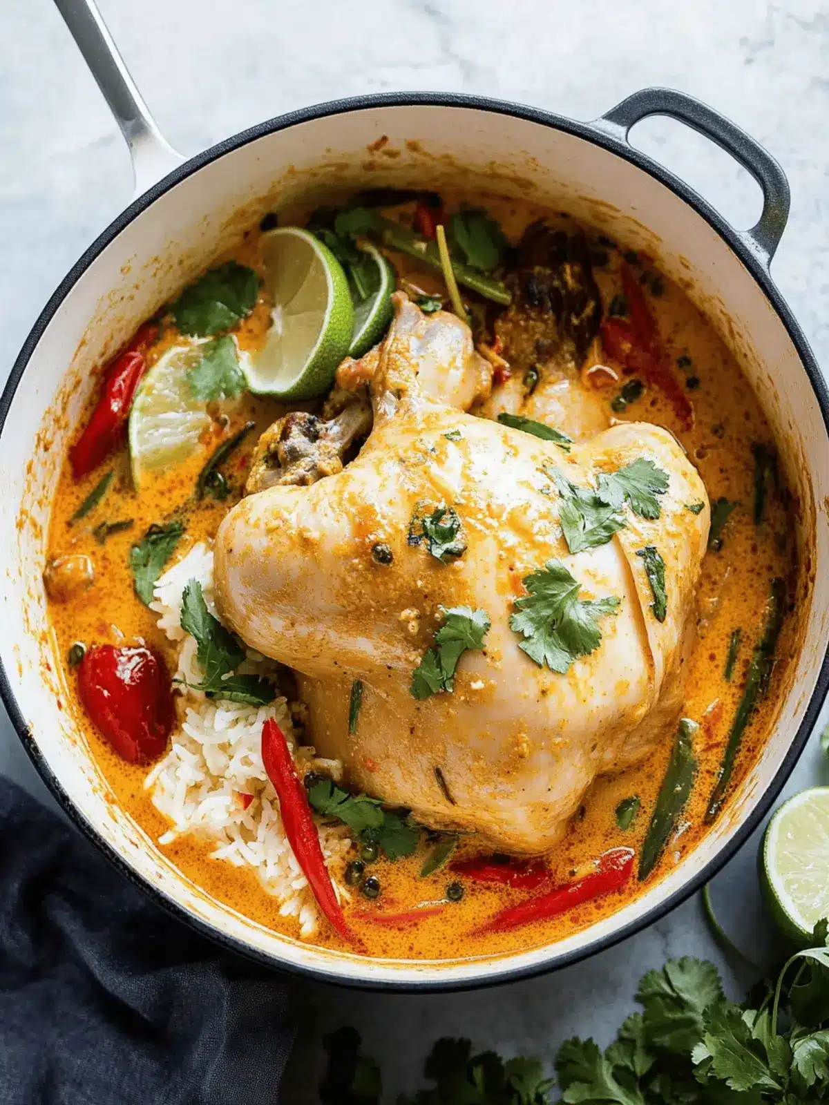 Whole Coconut Curry Chicken