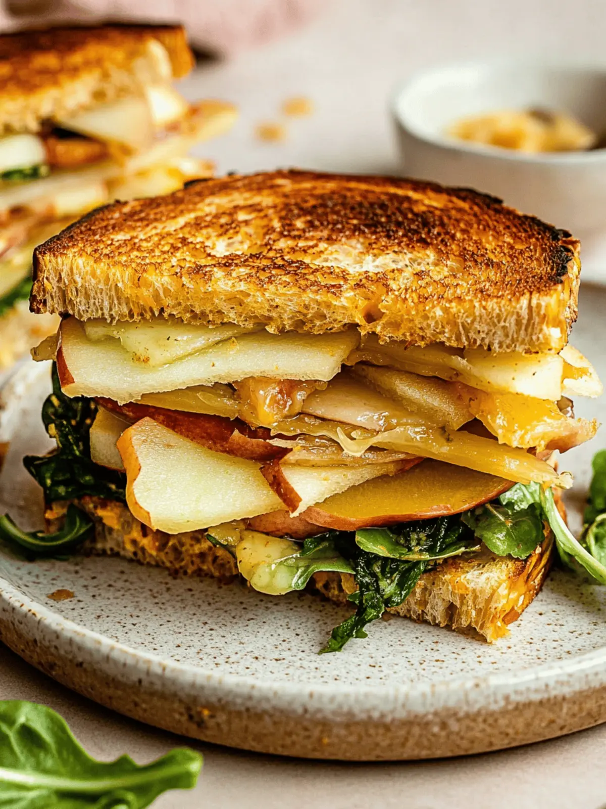 The Ultimate Spicy Cheddar & Apple Fall Veggie Sandwich