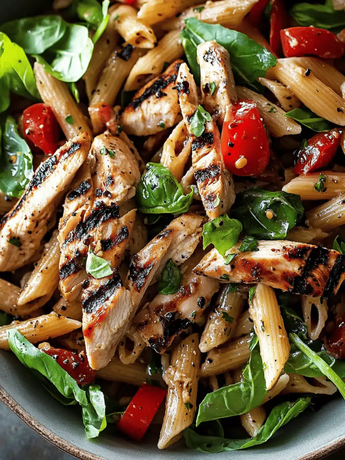 Grilled Chicken Pasta Salad with Balsamic Vinaigrette