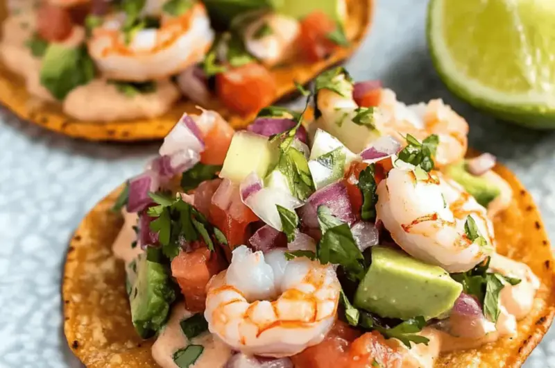 Shrimp Ceviche Tostadas