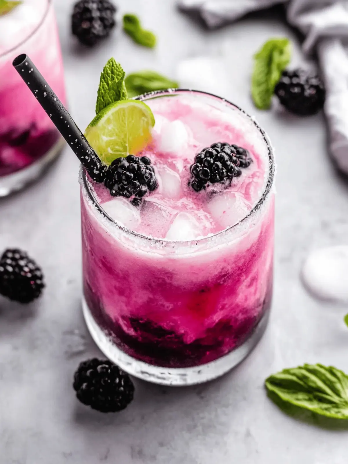 Creamy Blackberry Coconut Mojito