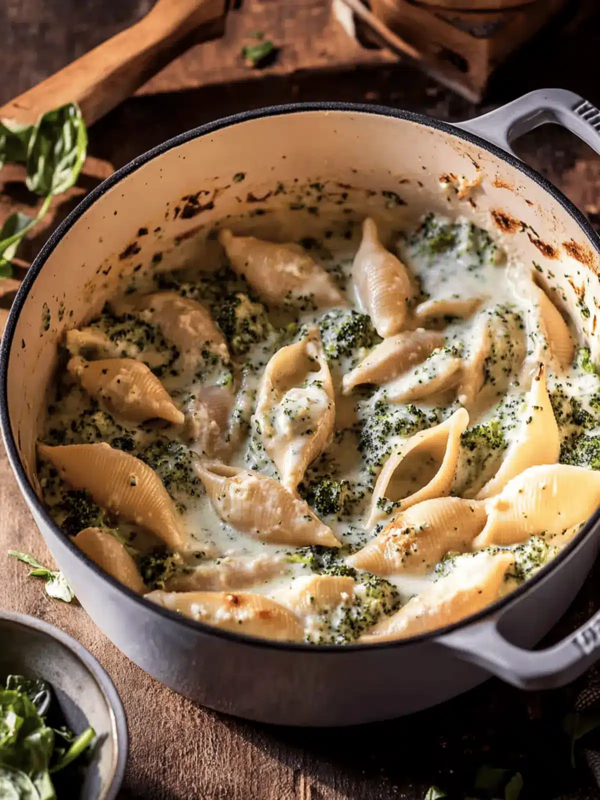 One Pot Spinach Broccoli Ricotta Stuffed Shells