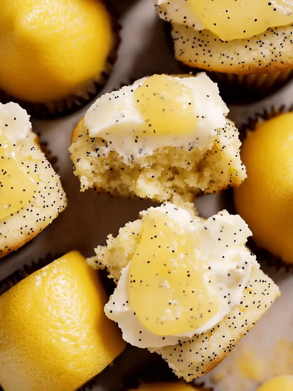 Lemon Poppy Seed Cupcakes with Lemon Filling