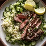 Grilled Skirt Steak with Lemon Herb Couscous Salad