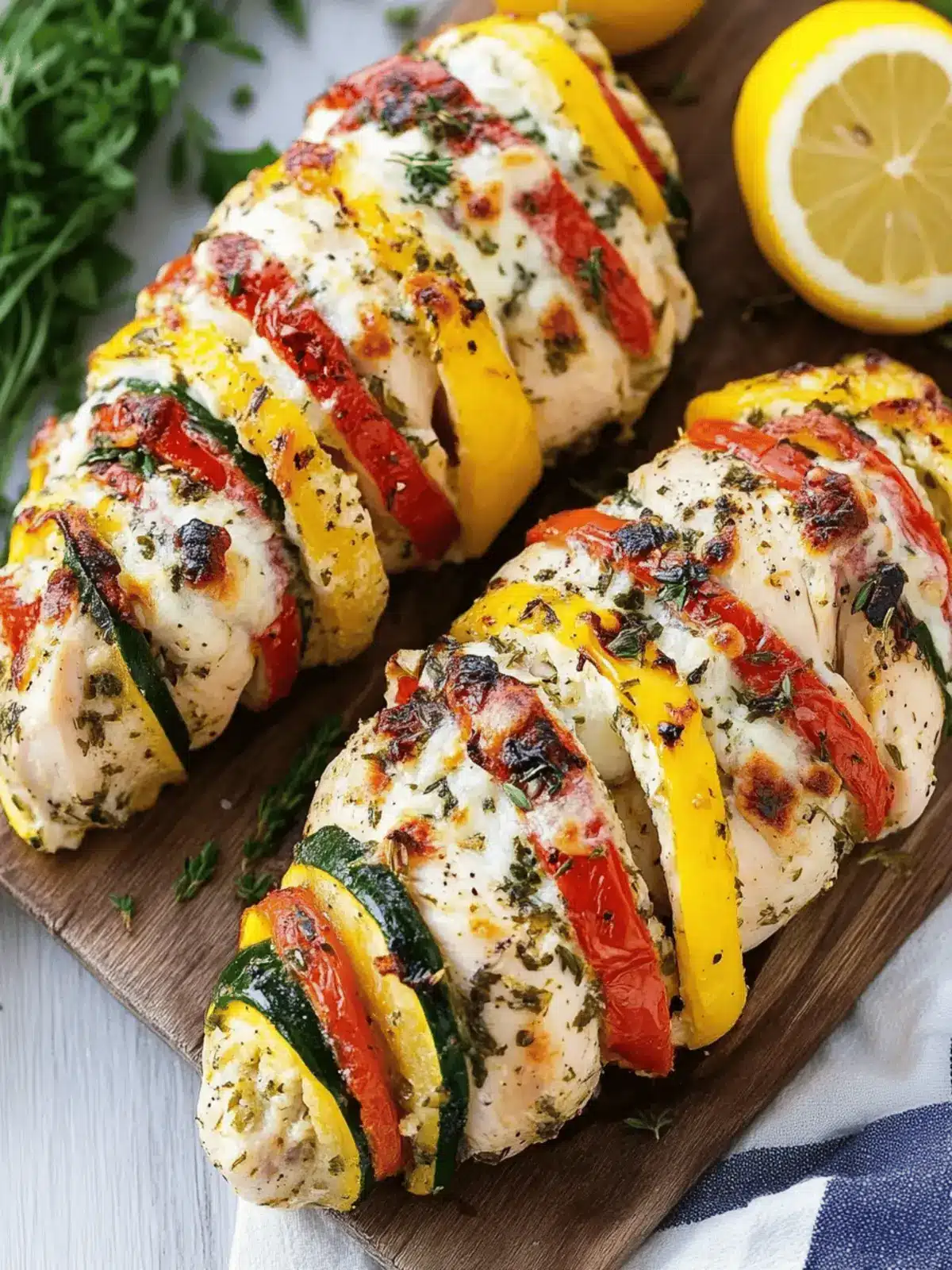 Greek Stuffed Chicken ( Hasselback)