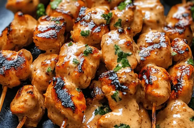 Bang Bang Chicken Skewers