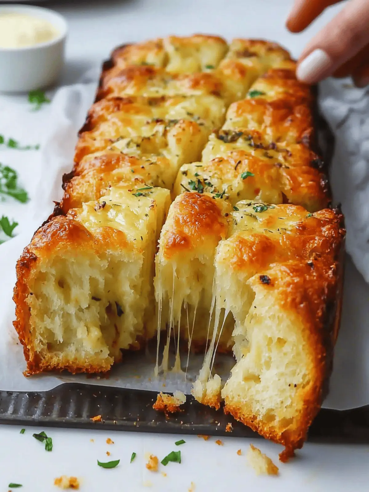 Cheesy Pull-Apart Garlic Bread