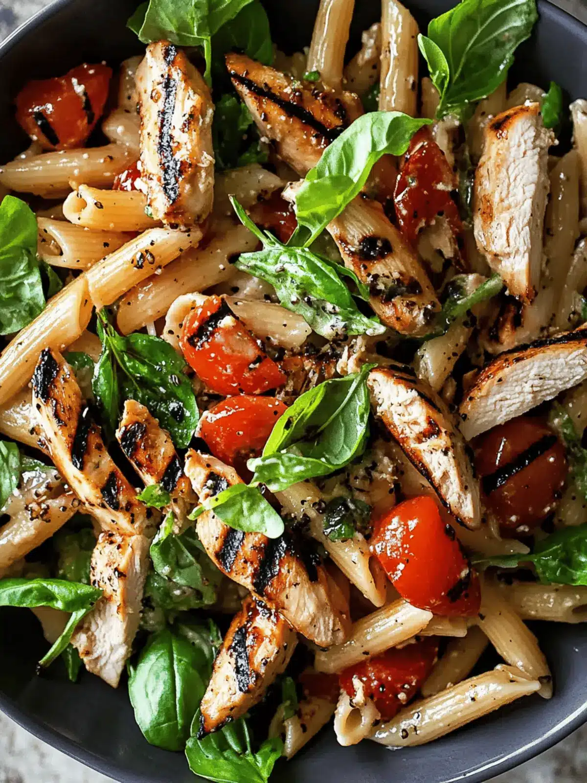 Grilled Chicken Pasta Salad with Balsamic Vinaigrette