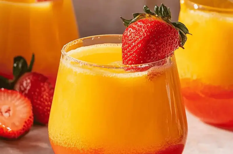 Strawberry Sunrise Mimosa