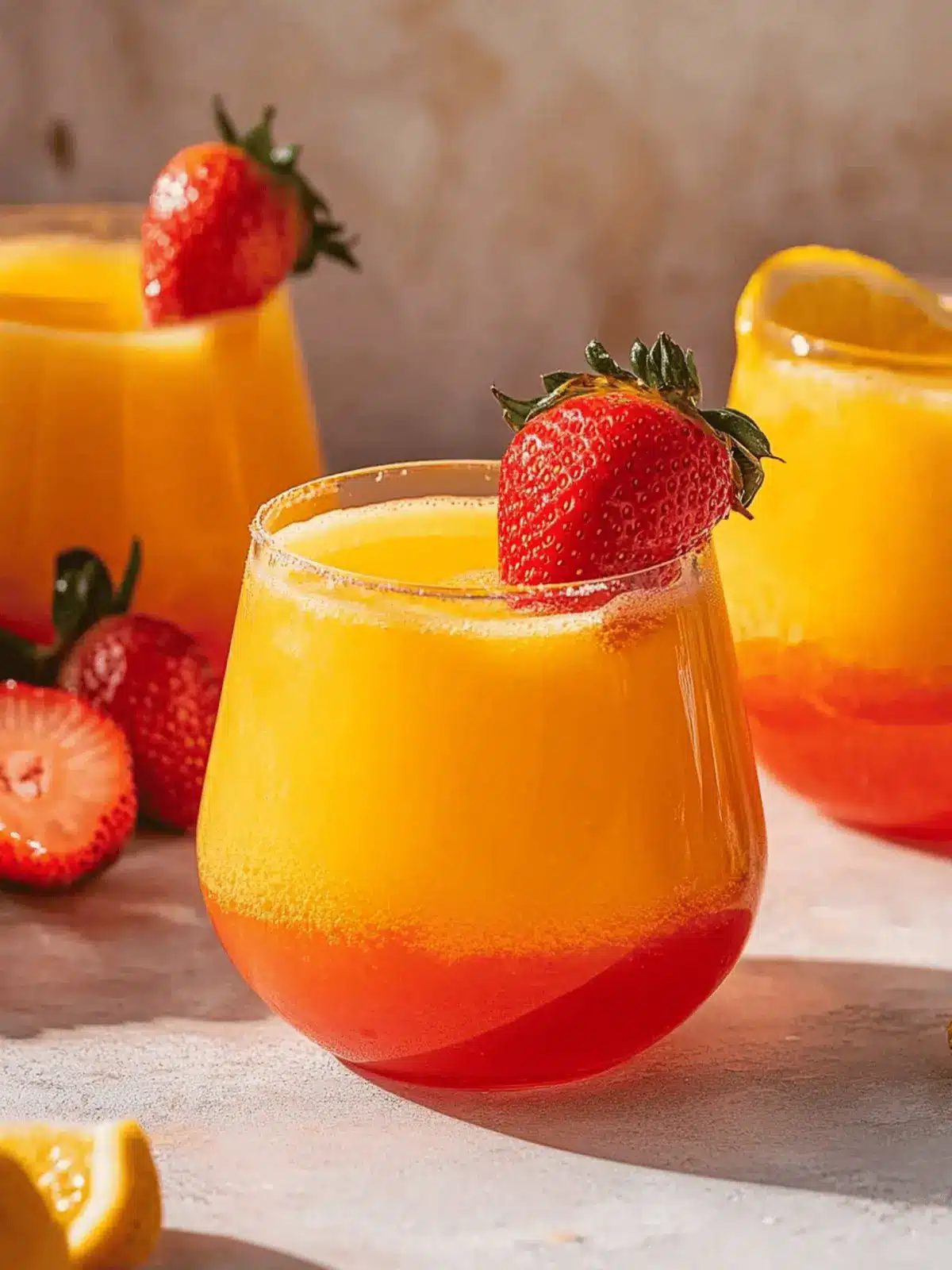 Strawberry Sunrise Mimosa