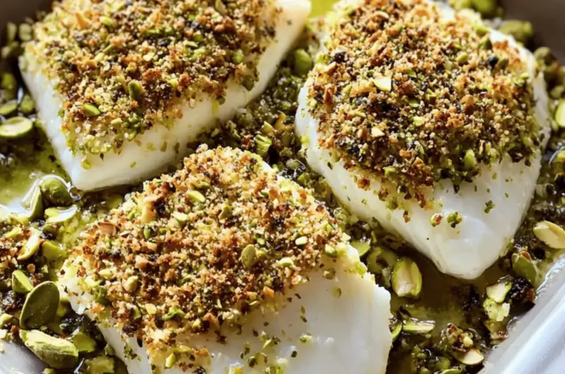 Pistachio Crusted Halibut