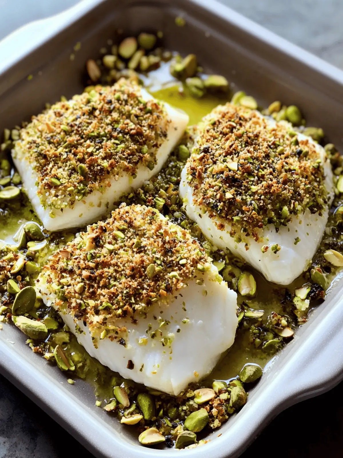 Pistachio Crusted Halibut