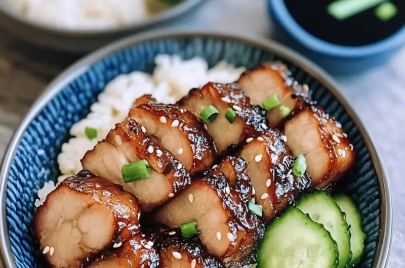 Honey Glazed Pork Belly (Air Fryer)