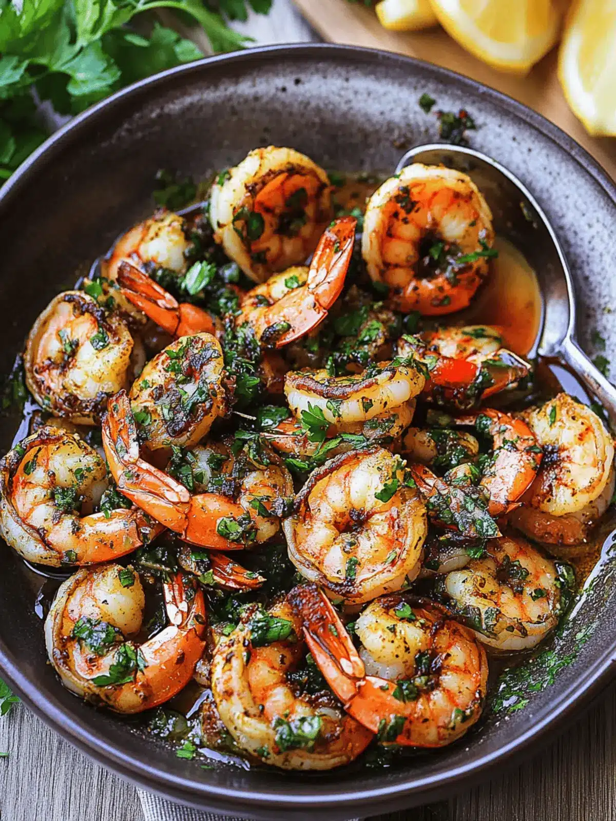 Pan Seared Chimichurri Shrimp