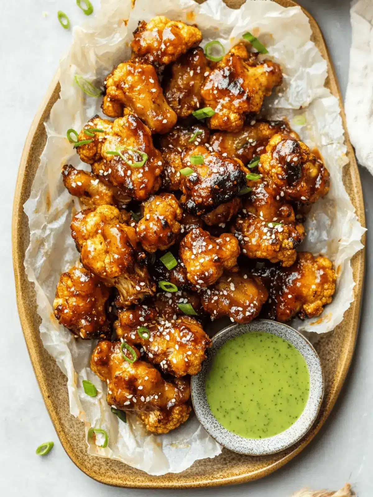 Baked Mango-Tamarind Cauliflower Wings