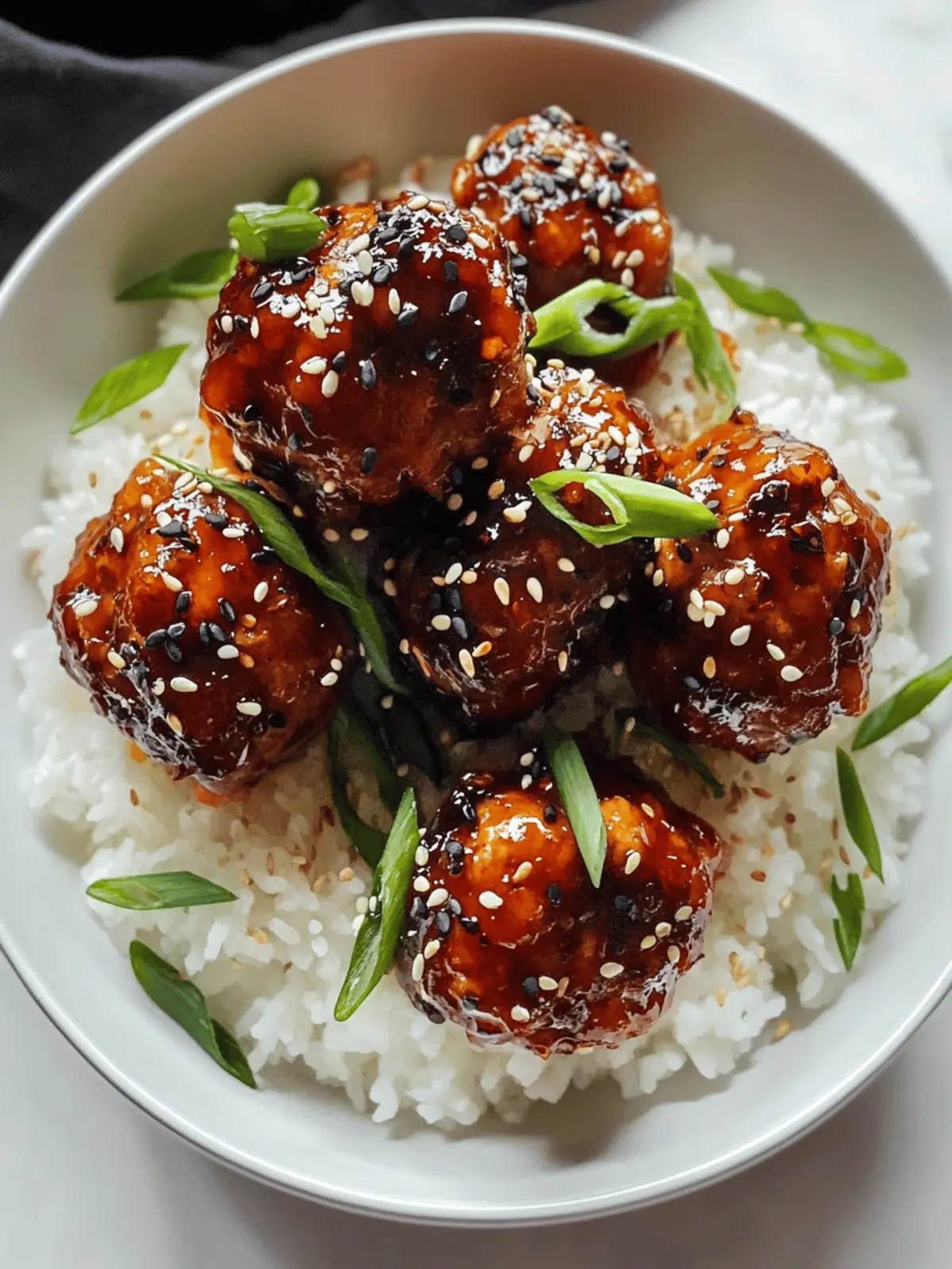 Sweet & Spicy Korean Chicken Meatballs
