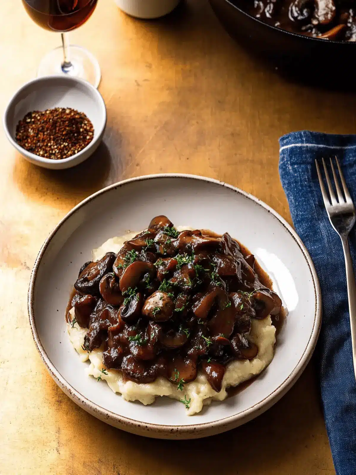 Mushroom Bourguignon