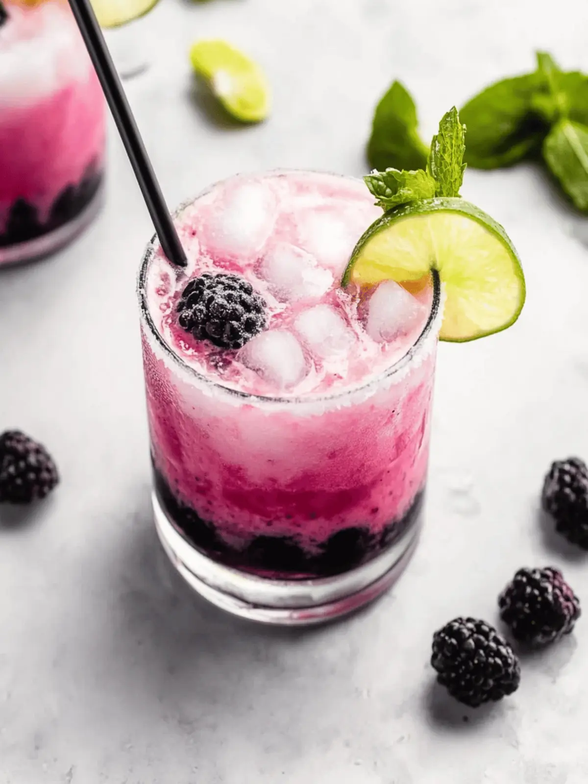 Creamy Blackberry Coconut Mojito