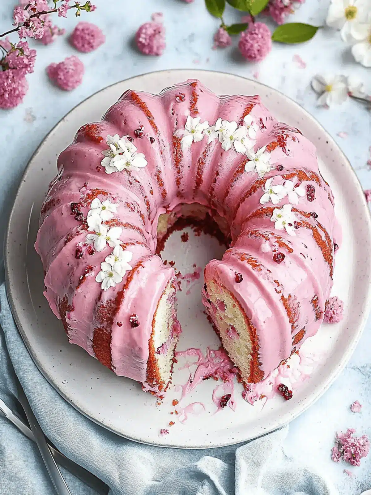 Cherry Blossom Bundt Cake