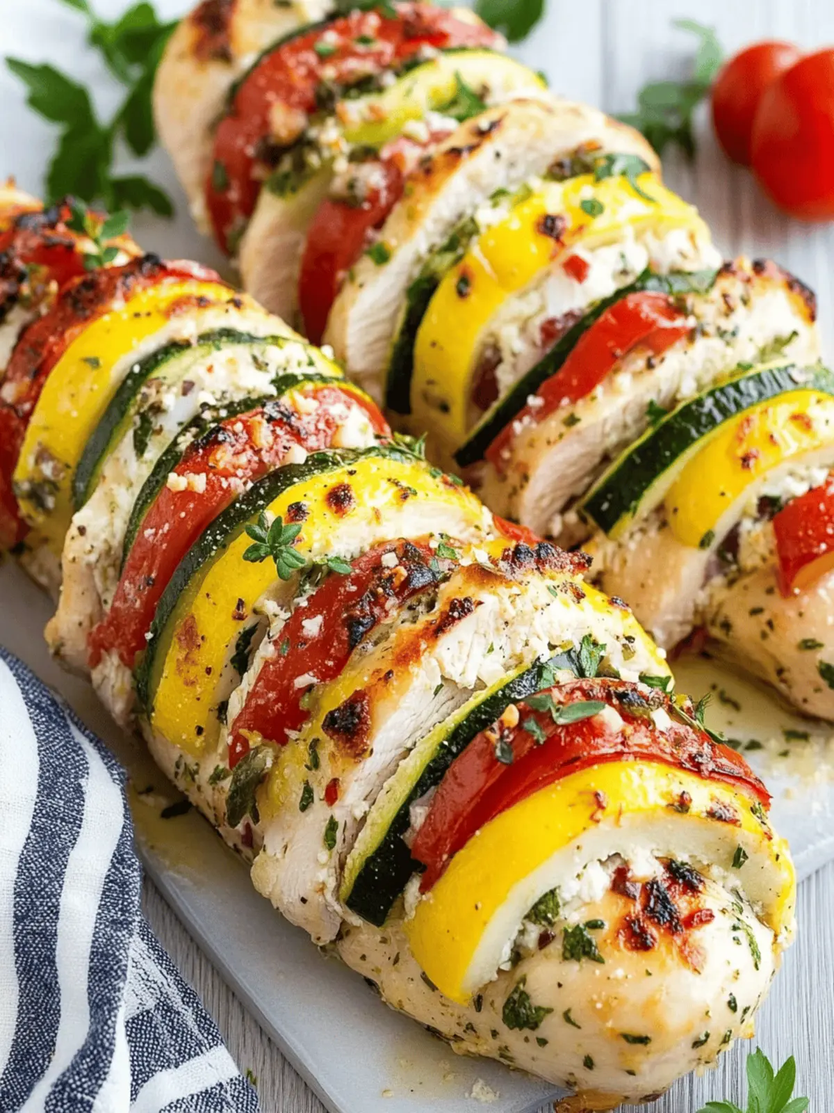 Greek Stuffed Chicken ( Hasselback)