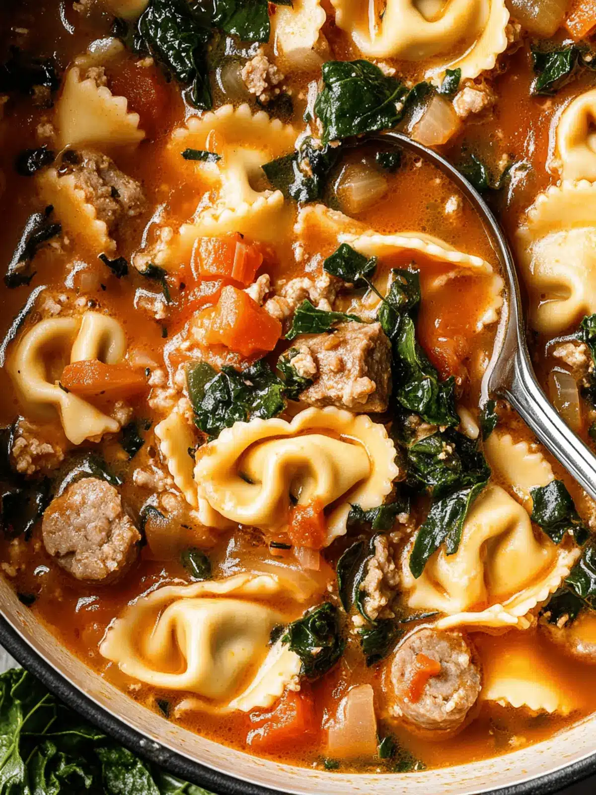 Creamy Tortellini and Sausage Soup