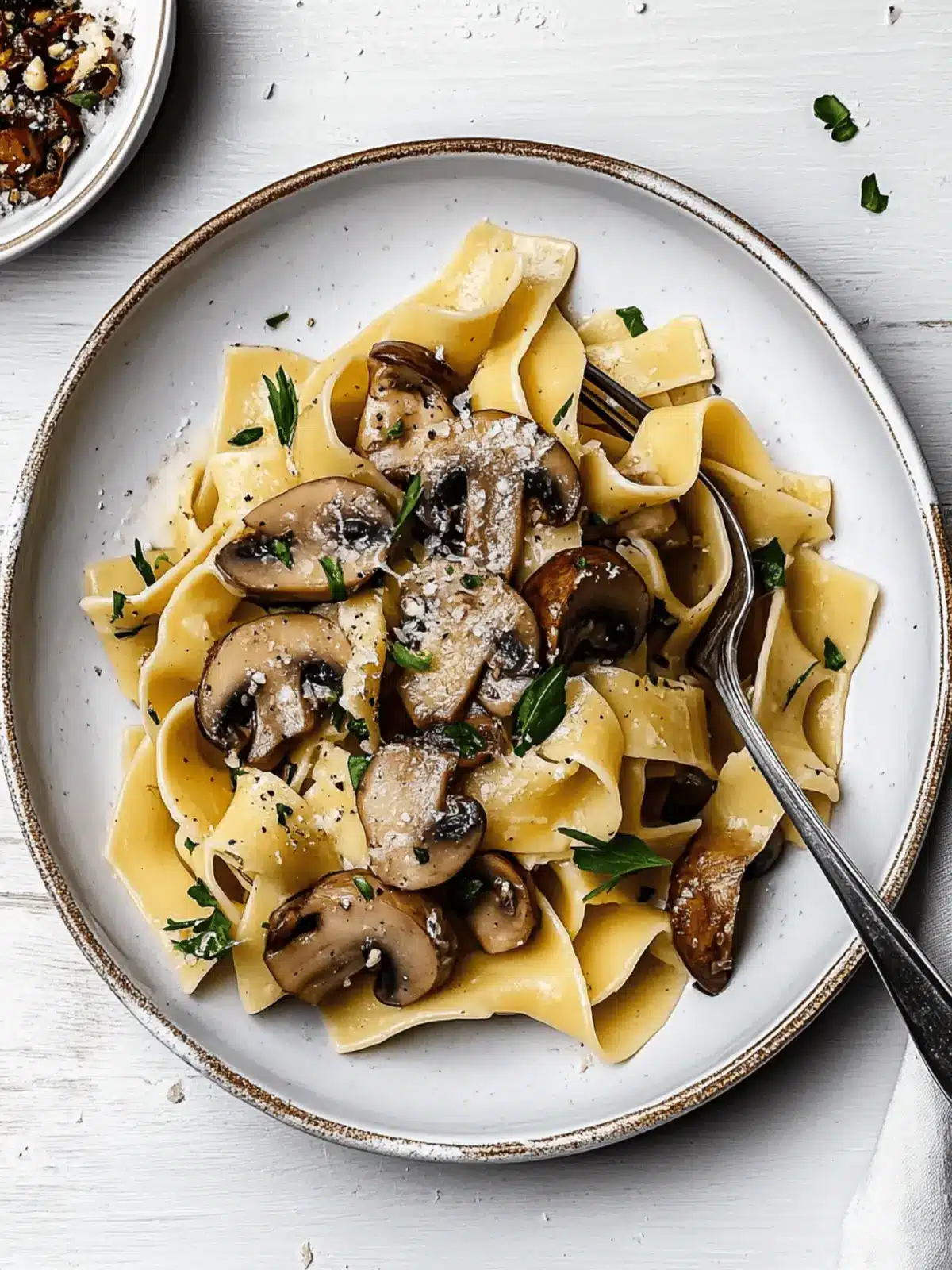 Pappardelle with Mushroom Sauce