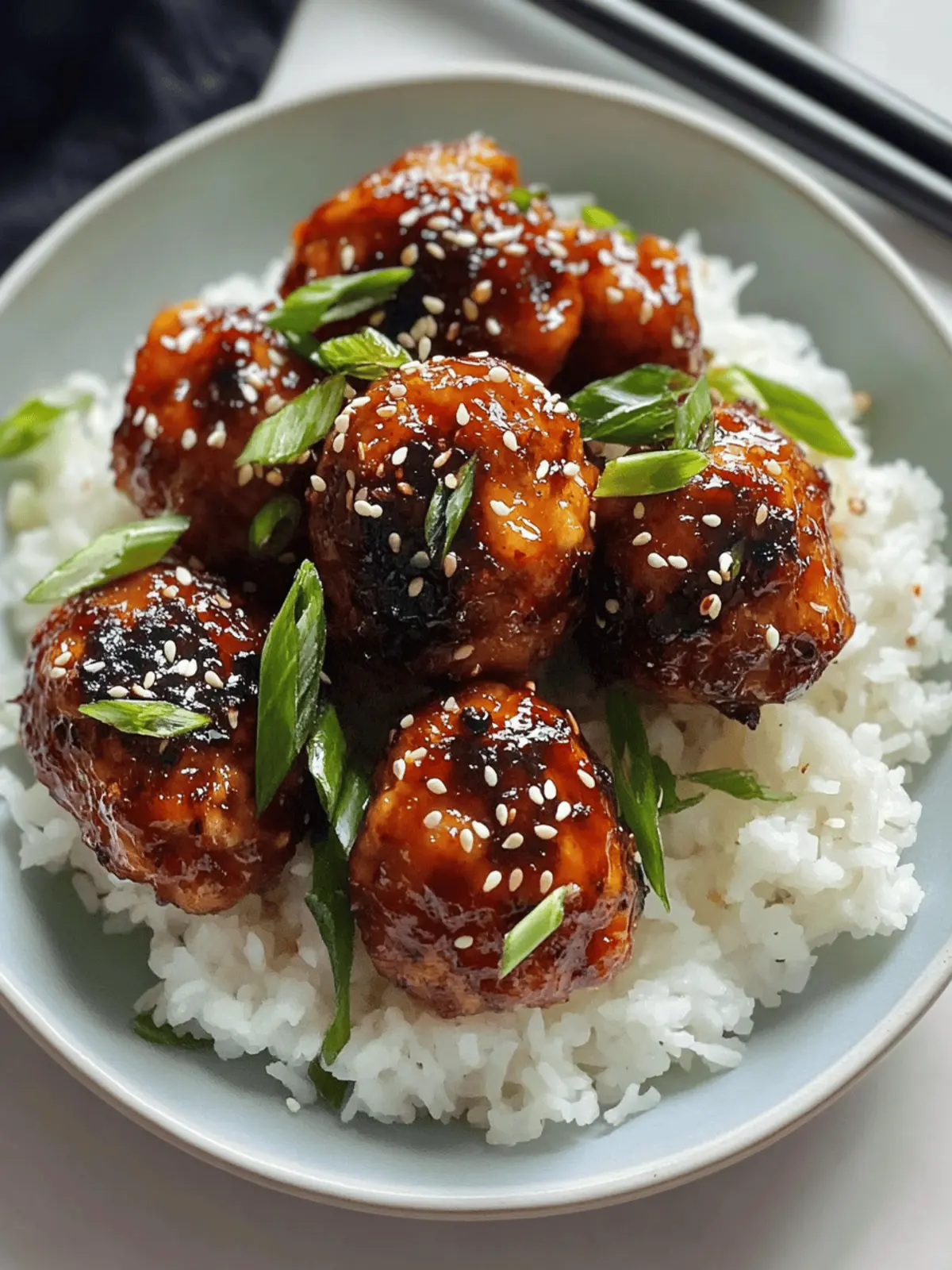 Sweet & Spicy Korean Chicken Meatballs