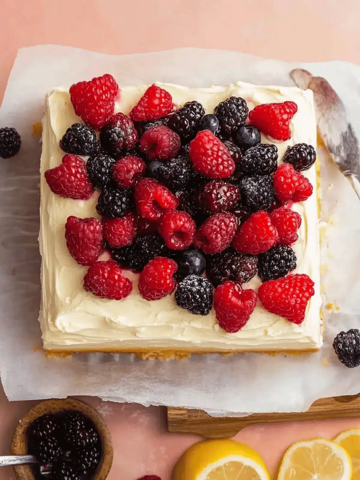Lemon Berry Mascarpone Cake