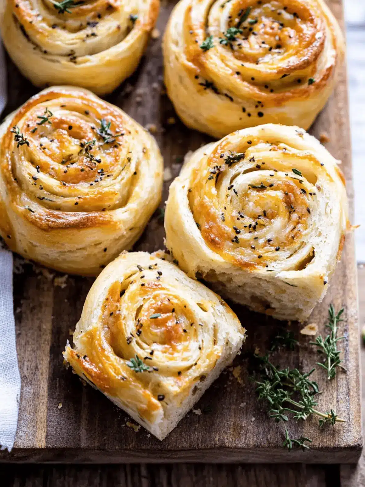 Herby Everything Cheddar Swirl Buns