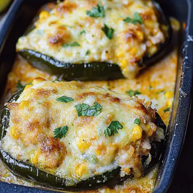Chicken Stuffed Poblano Peppers